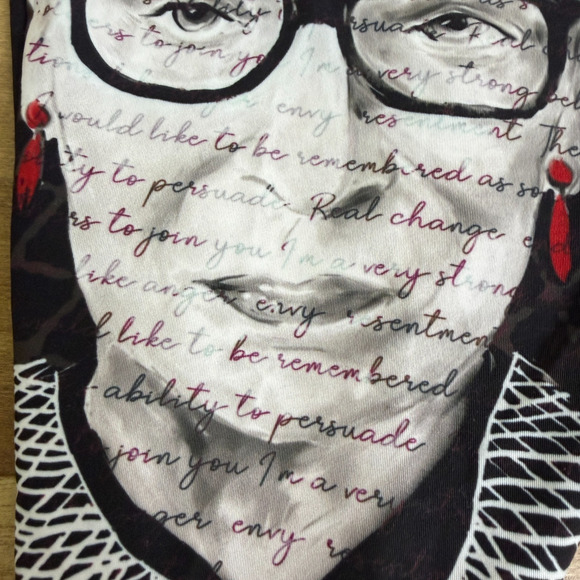 Yoga Democracy RGB Ruth Bader Ginsberg Leggings Womens Small Black Gym Stretch - Picture 6 of 12